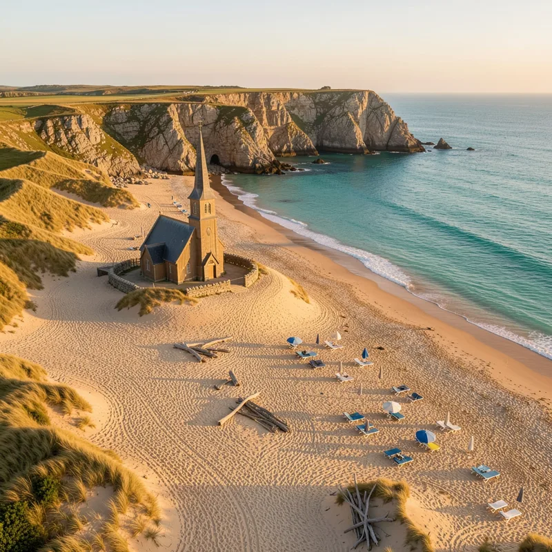 Carte des 40 plus belles plages de Bretagne par département